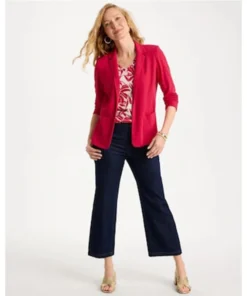 Women's Chico's Jackets & Coats Chico's Nwt Slub Knit Blazer Cotton