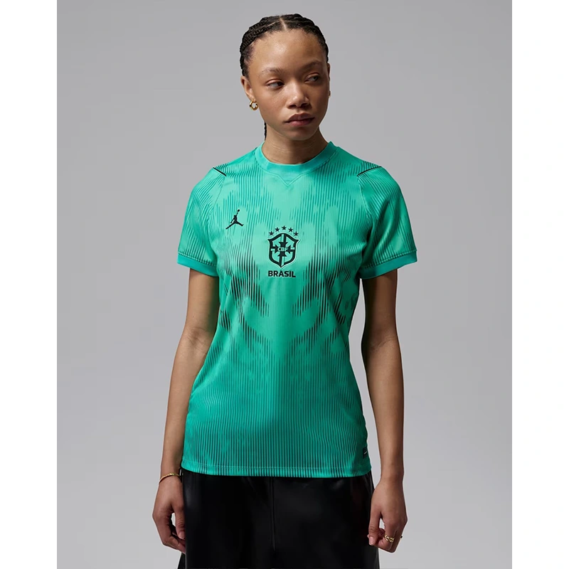 Women's Jordan Brazil 2026 Stadium Goalkeeper Short-Sleeve Jersey