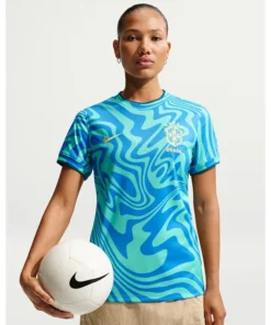 Women's Nike Brazil Pre-Match Short-Sleeve Top