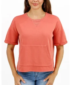 Womens Short Sleeve Sweatshirt