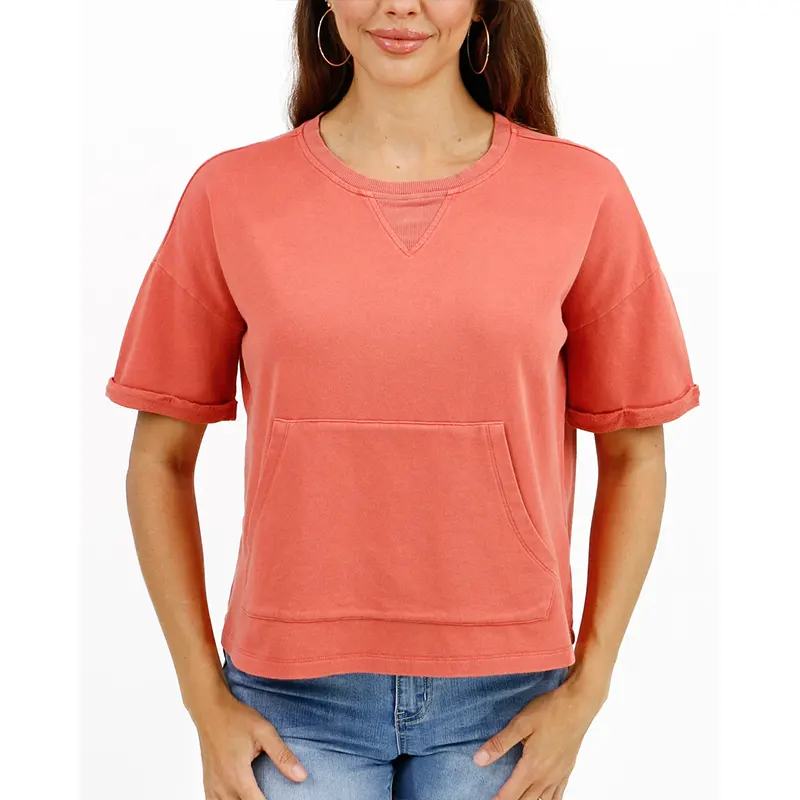 Womens Short Sleeve Sweatshirt