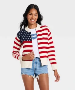 Women's Universal Thread Americana Full Zip Cardigan