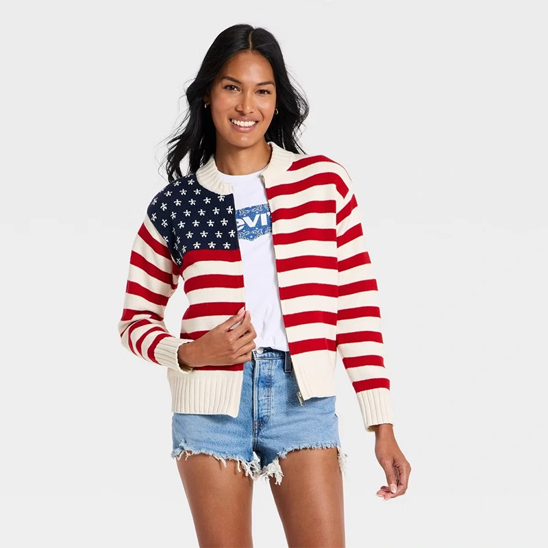 Women's Universal Thread Americana Full Zip Cardigan