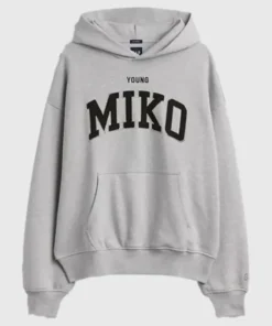 Young Miko Gap Pullover Grey Hoodie