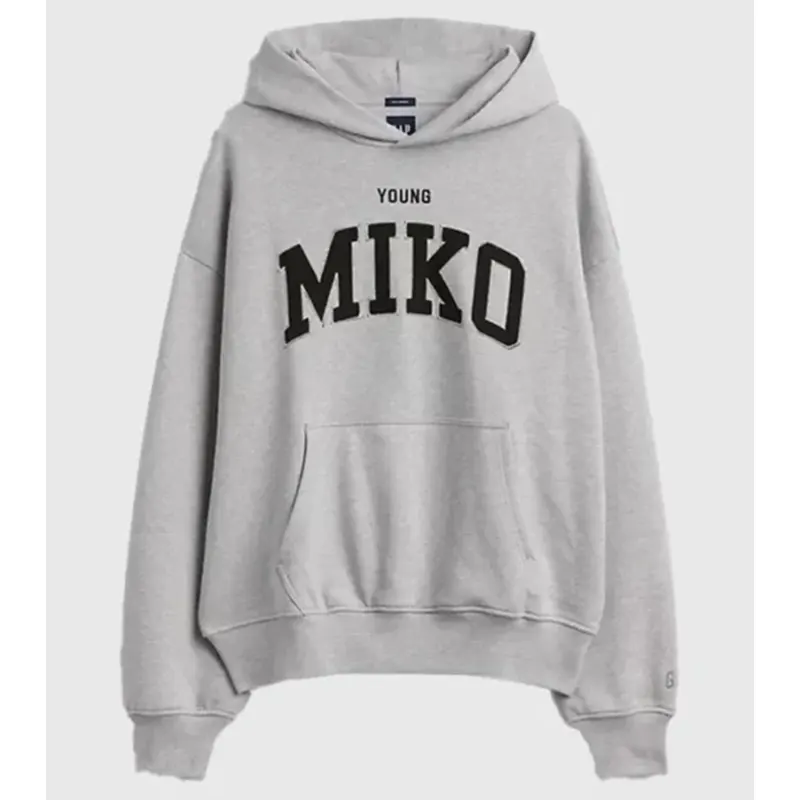 Young Miko Gap Pullover Grey Hoodie