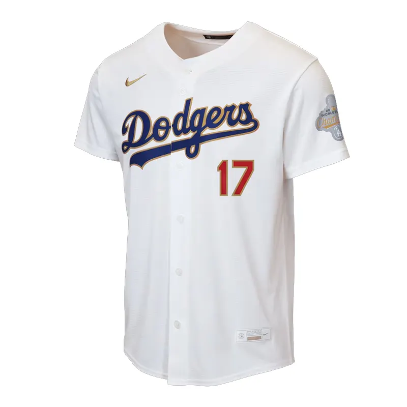 Youth Nike Shohei Ohtani White Los Angeles Dodgers 2026 Gold Collection Home Jersey - Image 2