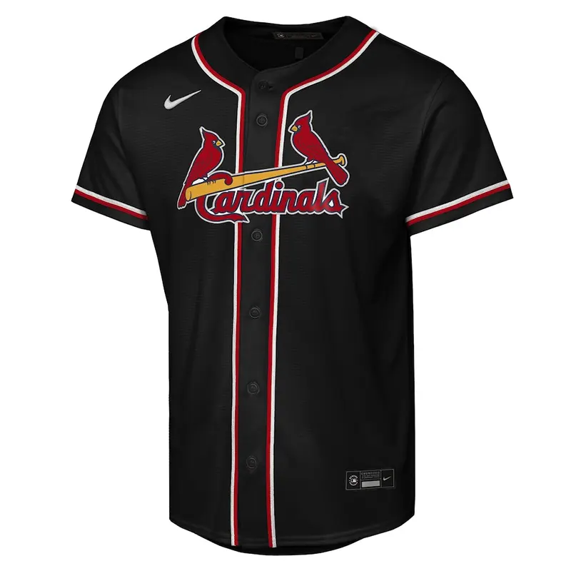 Youth St. Louis Cardinals Lars Nootbaar Nike Black Fashion Replica Player Jersey - Image 2