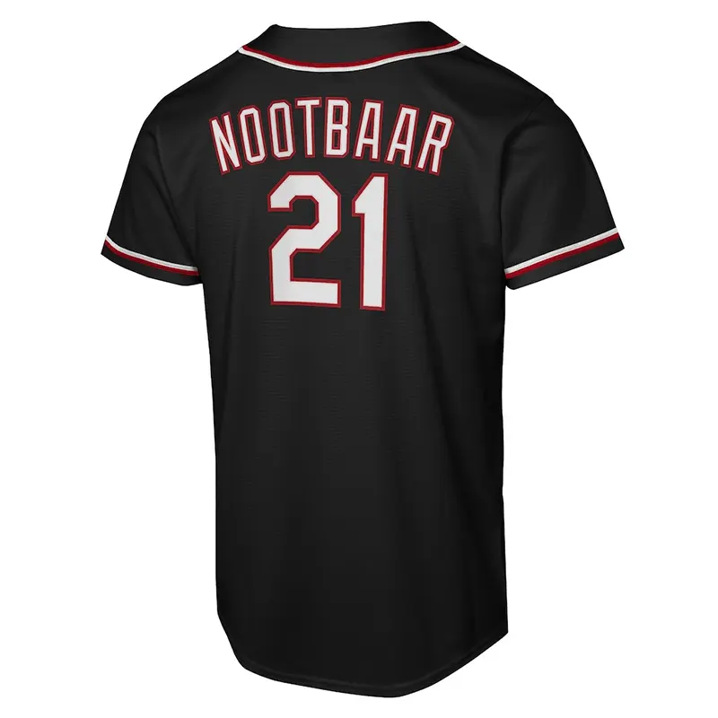 Youth St. Louis Cardinals Lars Nootbaar Nike Black Fashion Replica Player Jersey - Image 3