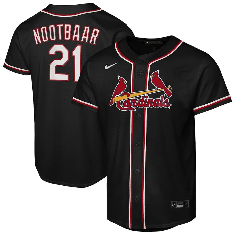 Youth St. Louis Cardinals Lars Nootbaar Nike Black Fashion Replica Player Jersey