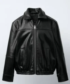 Zara Faux Leather Bomber Jacket