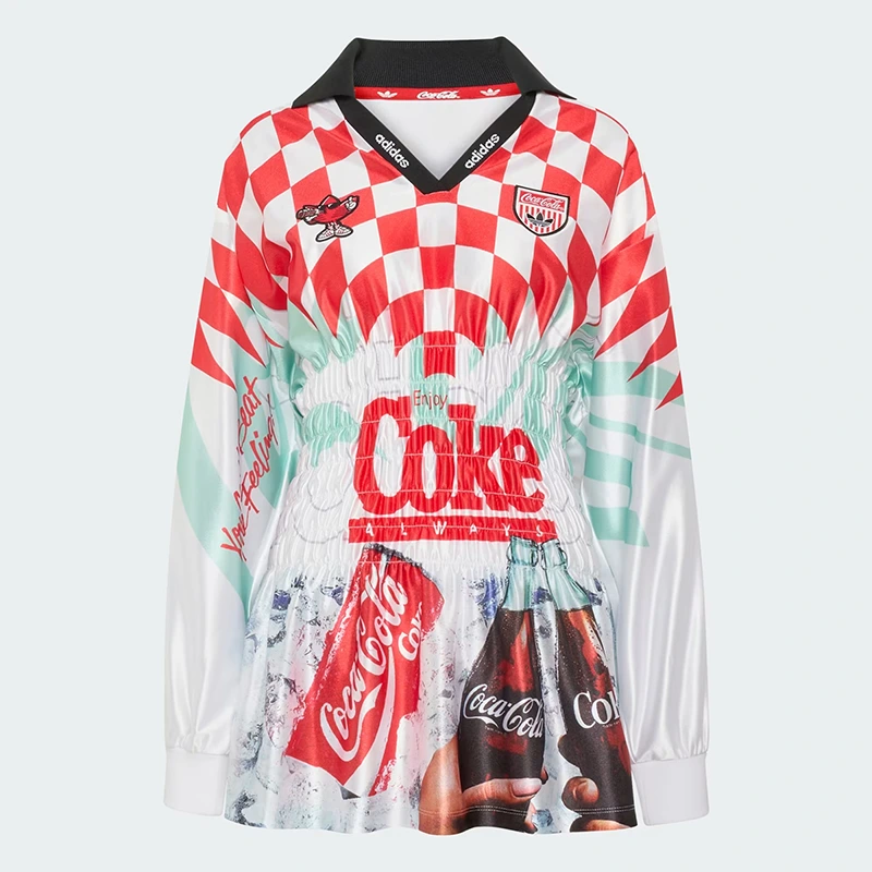ADIDAS X COCA-COLA MASH UP SMOCKED JERSEY
