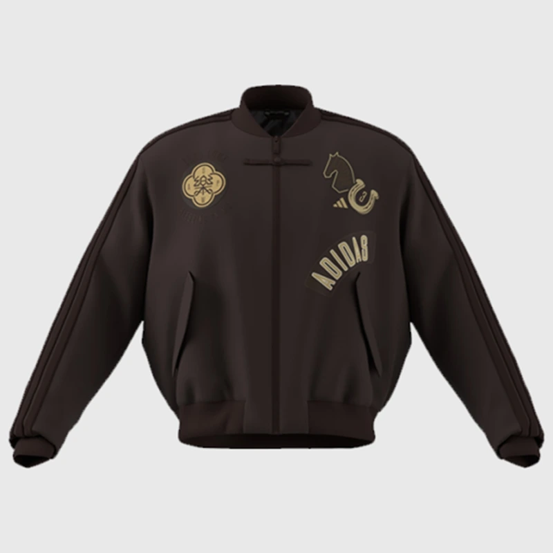 Adidas CNY Modern China Padded Bomber Brown Jacket