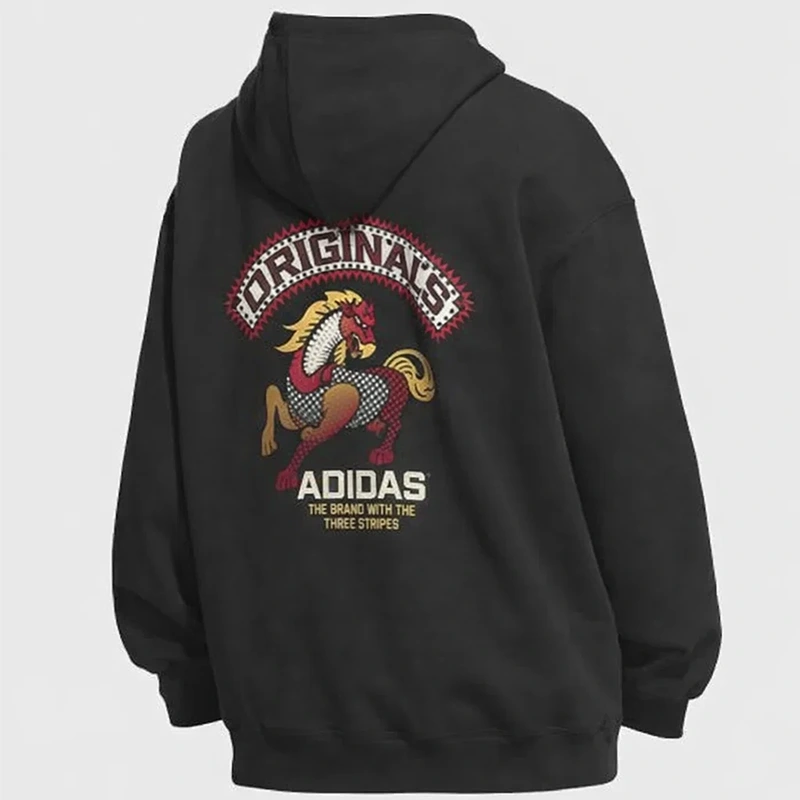 Adidas Chinese New Year SS26 Black Hoodie - Image 2