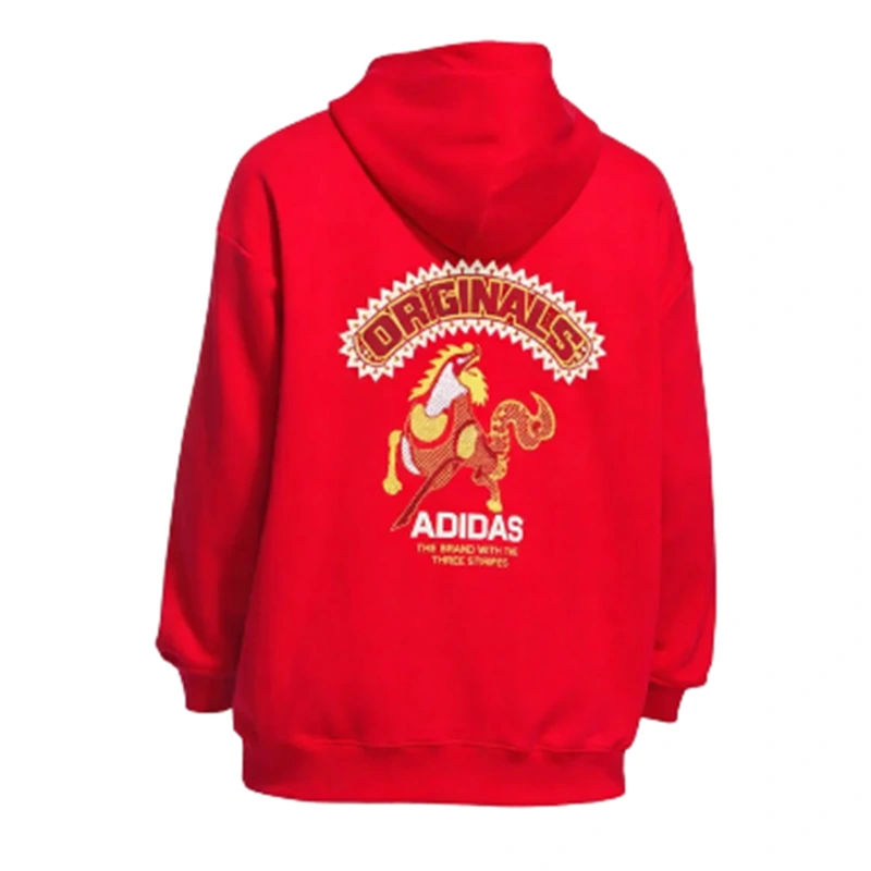 Adidas Chinese New Year SS26 Red Hoodie - Image 2