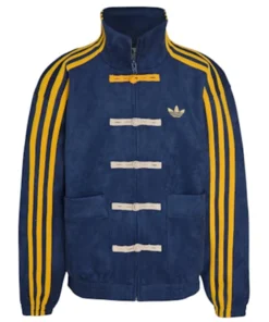 Adidas Junior Kids Chinese Oversized Knit Blue Jacket