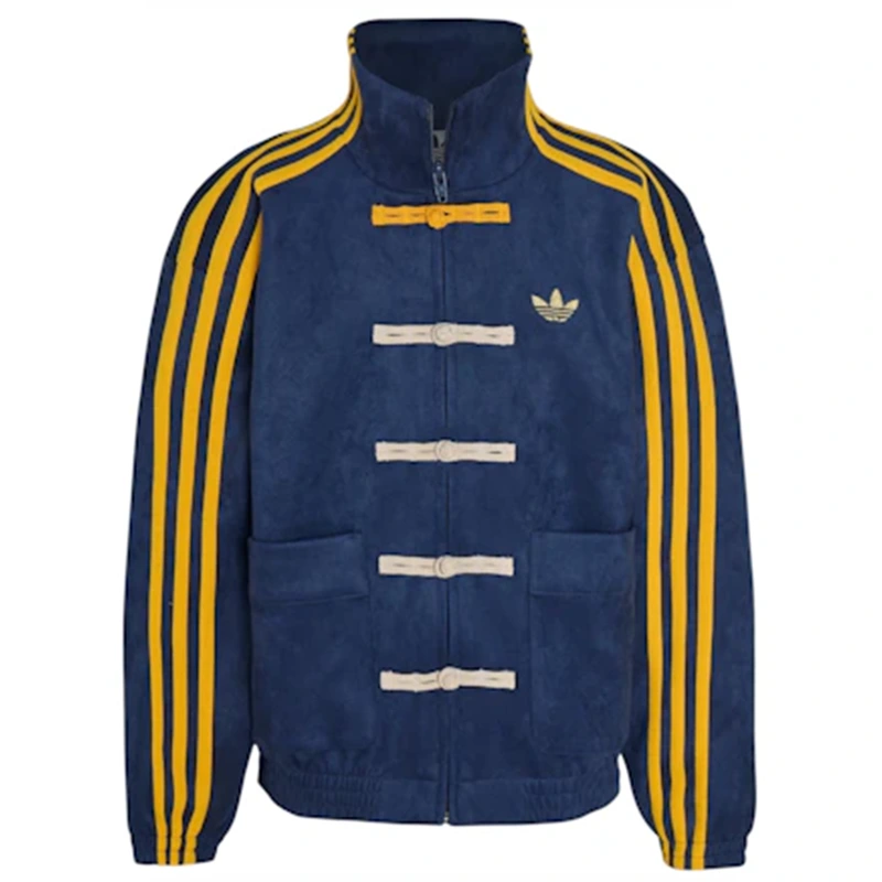 Adidas Junior Kids Chinese Oversized Knit Blue Jacket