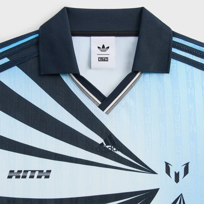 Adidas Kith & Messi Football Blue Goalkeeper Long Sleeve Tee - Image 3