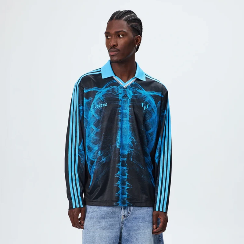 Adidas Kith & Messi Football Skeleton Goalkeeper Long Sleeve Tee - Image 6