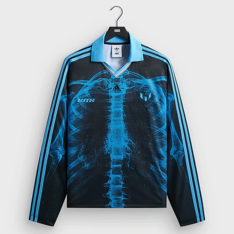 Adidas Kith & Messi Football Skeleton Goalkeeper Long Sleeve Tee