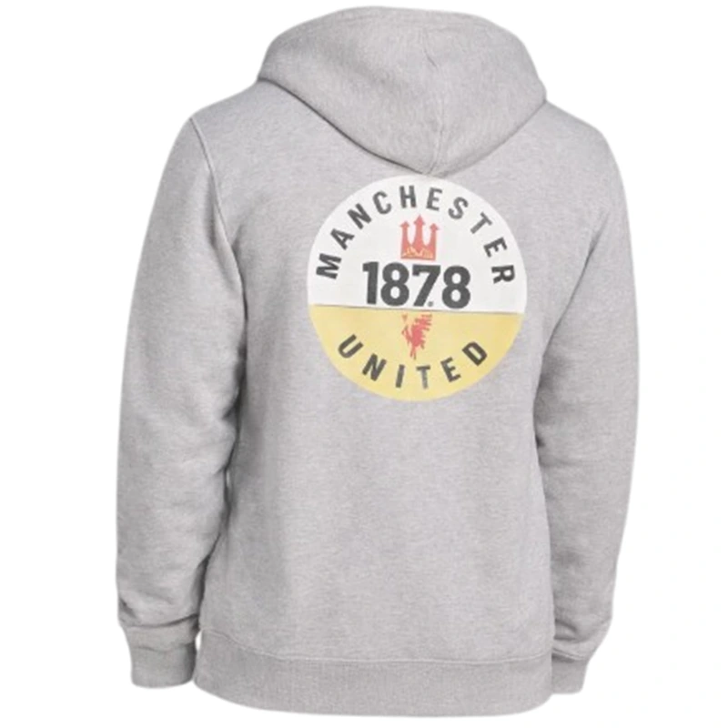 Adidas Manchester United VRCT Grey Hoodie - Image 2
