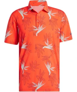 Adidas Men’s Oasis Mesh Orange Polo Shirt