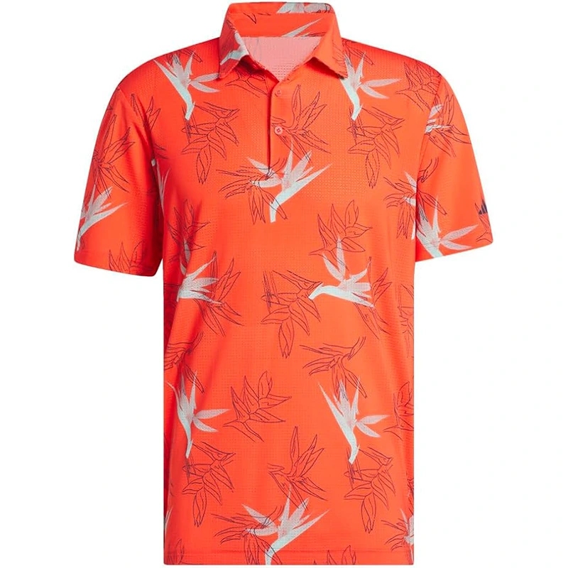 Adidas Men’s Oasis Mesh Orange Polo Shirt