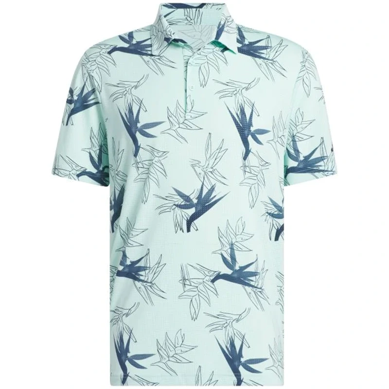 Adidas Oasis Mesh Light Blue Polo Shirt