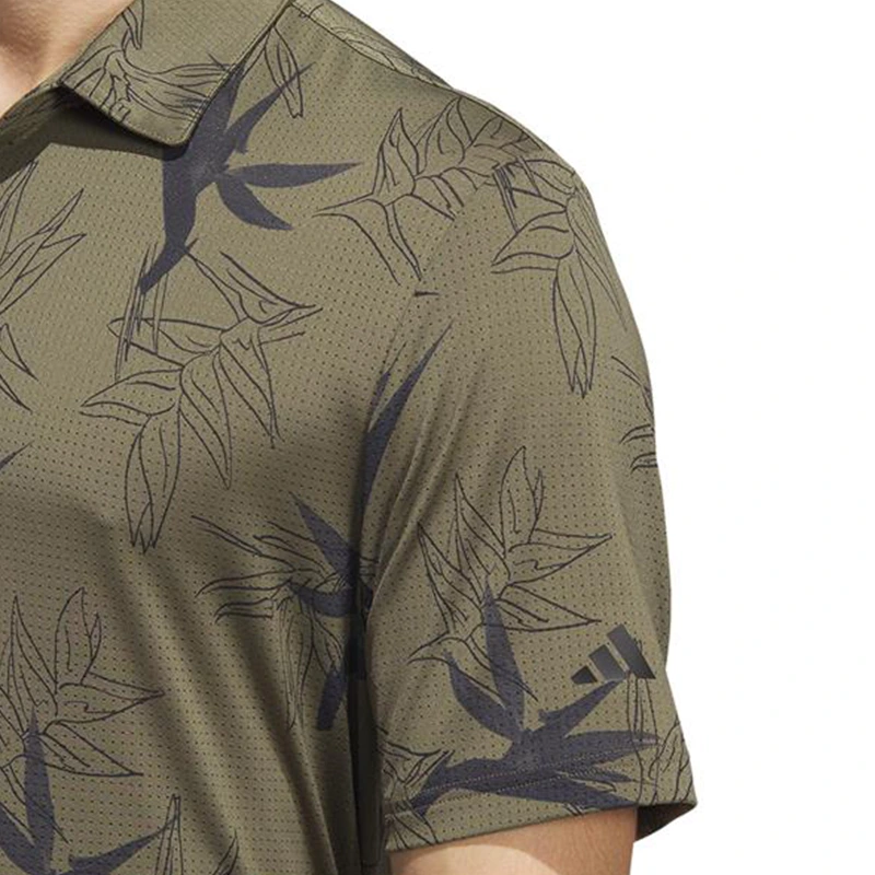 Adidas Oasis Mesh Polo Shirt Olive Strata - Image 4