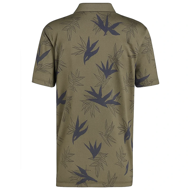 Adidas Oasis Mesh Polo Shirt Olive Strata - Image 2