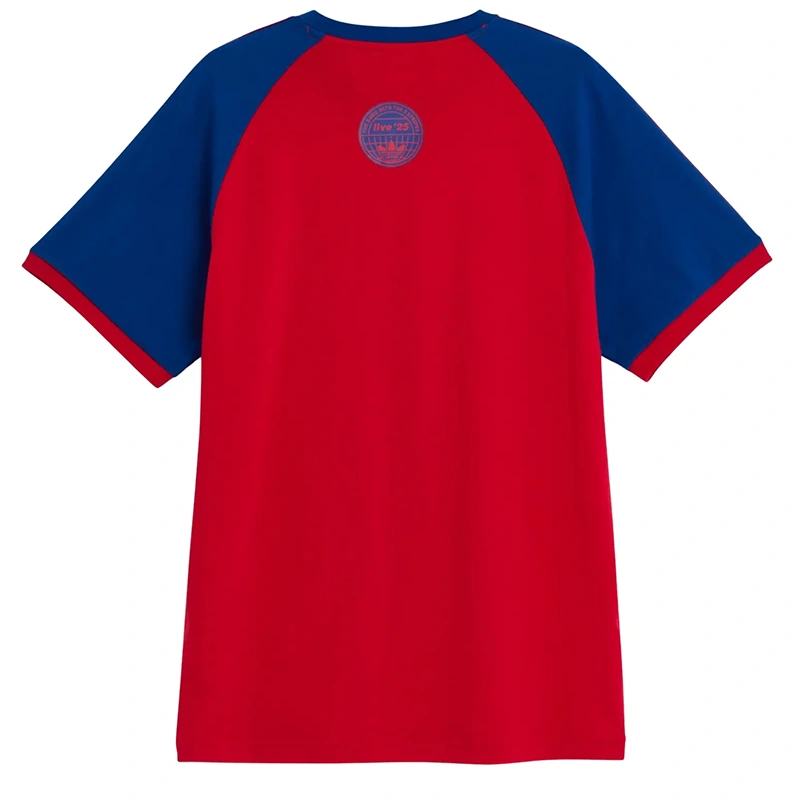 Adidas Oasis Tour Stripes Red T-Shirt - Image 2