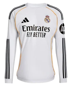 Adidas Real Madrid 25/26 Long Sleeve Home Jersey