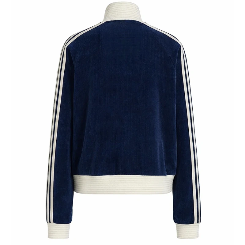 Adidas Women’s Velour Knit Track Top Blue Jacket - Image 2
