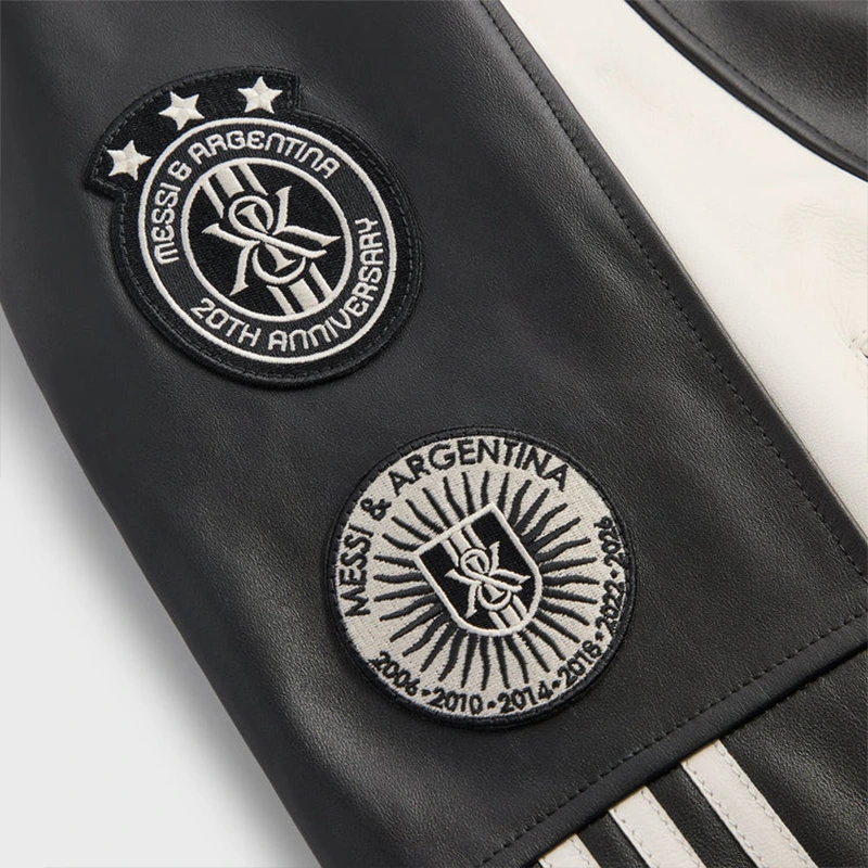 Adidas x Kith & Messi Football Leather Biker Jacket - Image 4