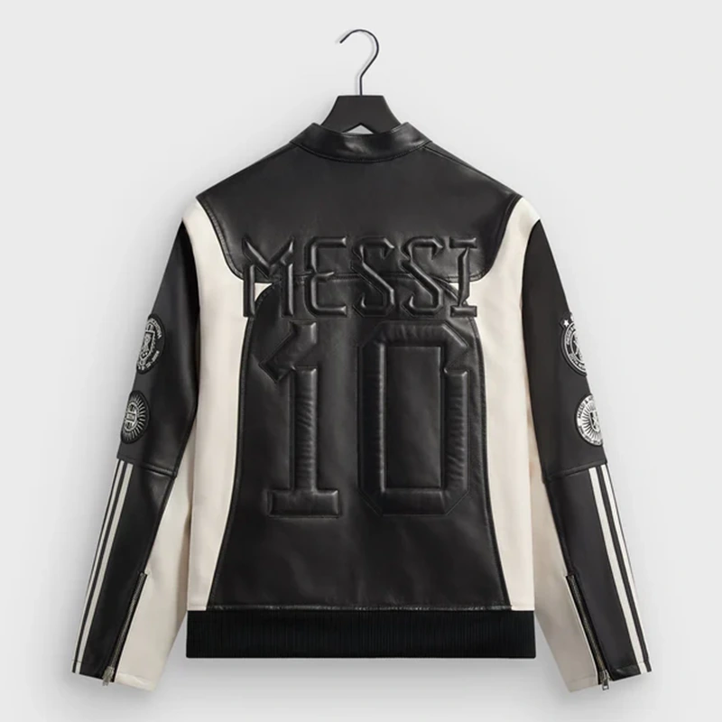 Adidas x Kith & Messi Football Leather Biker Jacket - Image 2
