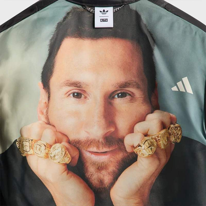 Adidas x Kith & Messi Football Leather Biker Jacket - Image 7
