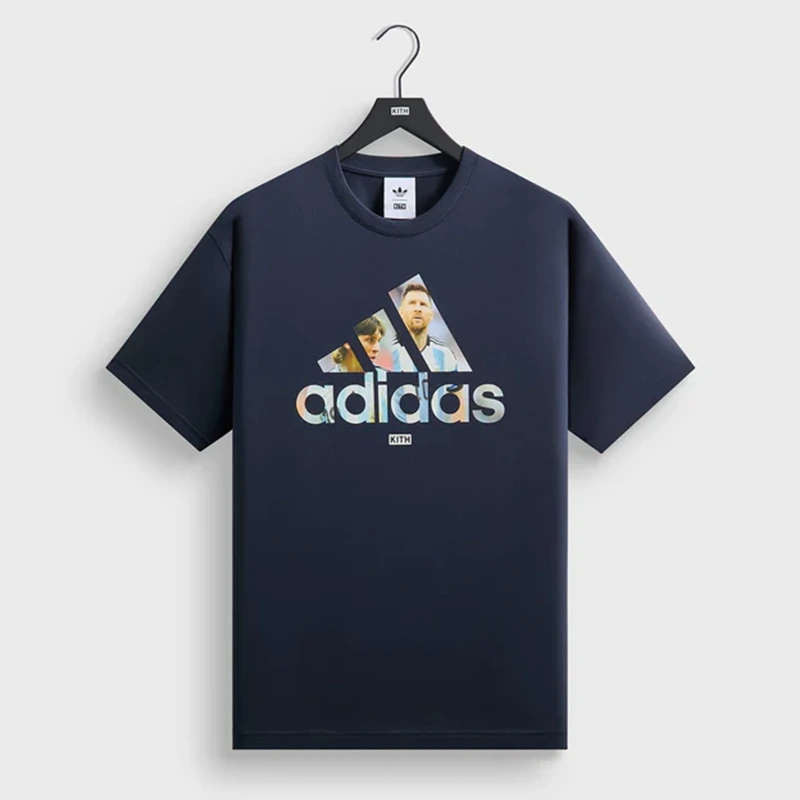 Adidas x Kith & Messi Night Navy Football Graphic Tee