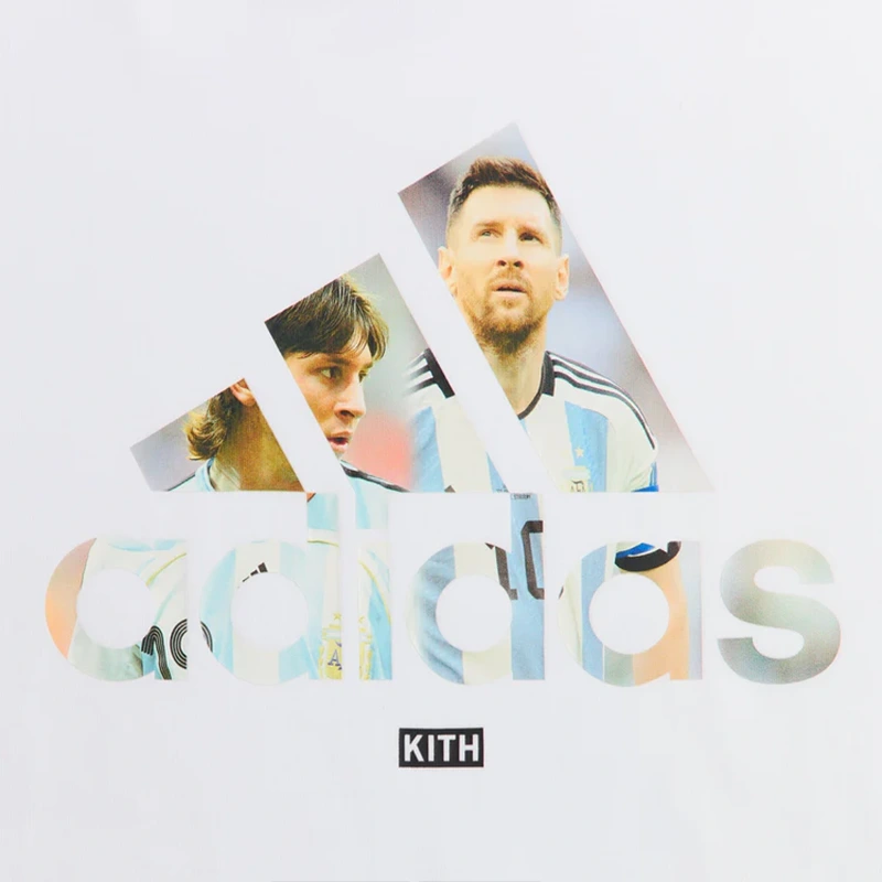 Adidas x Kith & Messi White Football Graphic Tee - Image 3