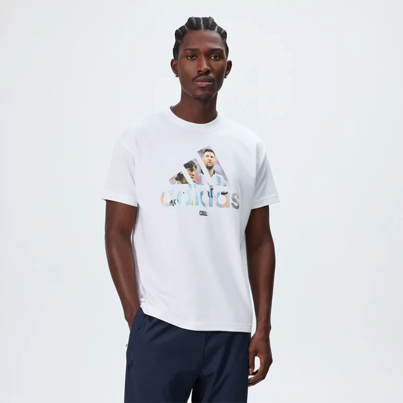 Adidas x Kith & Messi White Football Graphic Tee - Image 2