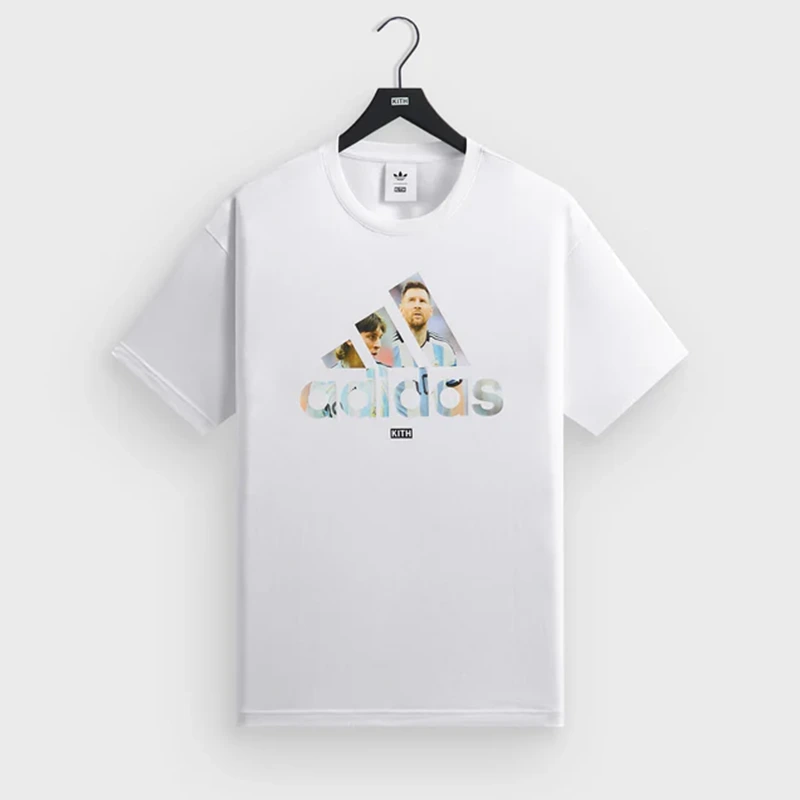 Adidas x Kith & Messi White Football Graphic Tee