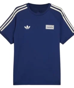 Adidas x Oasis Tour 3-Stripes Navy Blue T-Shirt