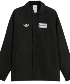 Adidas x Oasis Tour Coach Black Jacket