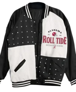 Alabama Crimson Tide Inner Drive Varsity Rhinestone Black Jacket