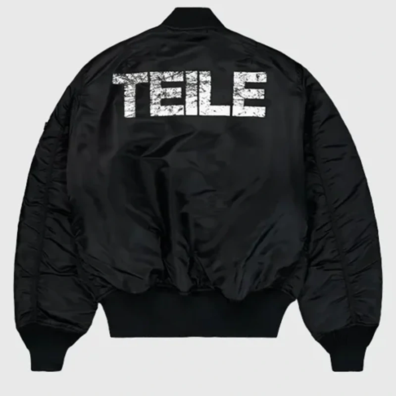 Alpha Industries x TEILE MA-1 Black Bomber Jacket - Image 2
