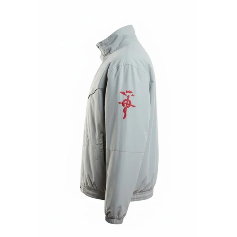 Alphonse Windbreaker Grey Jacket - Image 2