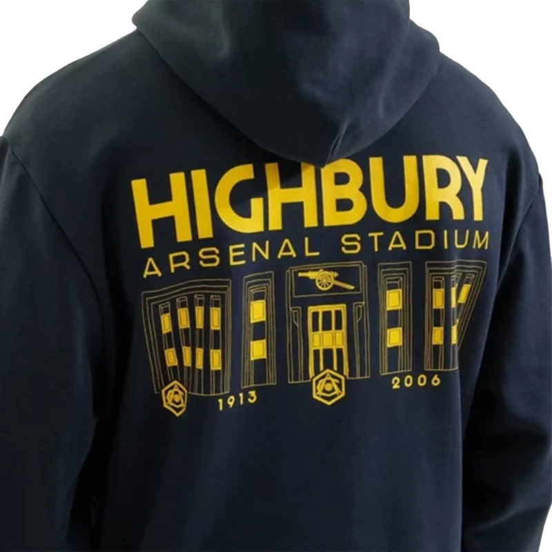 Arsenal Classics Navy East Stand Blue Hoodie - Image 3