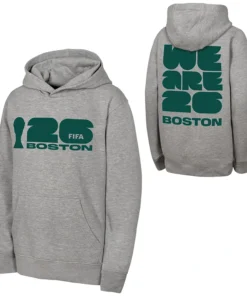 Boston 2026 World Cup Unisex Grey Hoodie