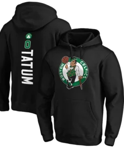 Boston Celtics Jayson Tatum Black Playmaker Name & Number Hoodie