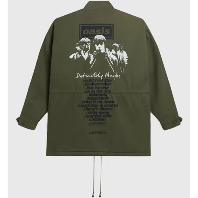 Carnival x Oasis Legendary Parka Green Jacket - Image 2