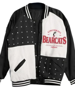 Cincinnati Bearcats Inner Drive Varsity Rhinestone Black Jacket