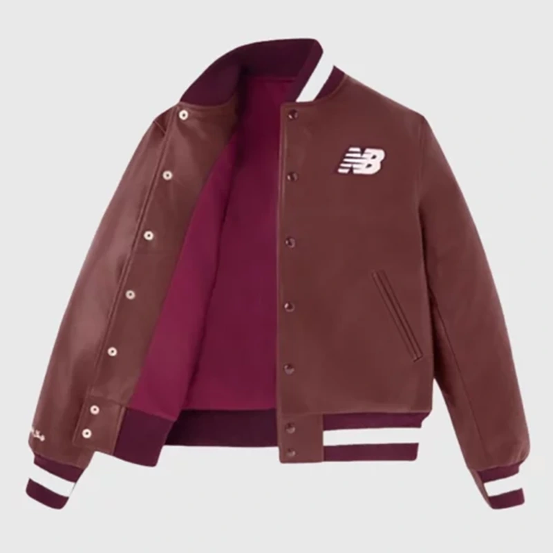 Coco Gauff New Balance 2025 US Open Leather Jacket - Image 3